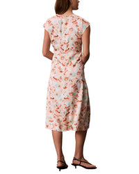 Calvin Klein Matte Satin Draped Dress