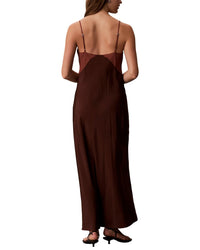 Calvin Klein Twill Maxi Slip Dress