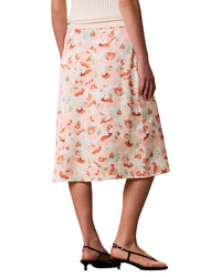 Calvin Klein Matte Satin Midi Skirt
