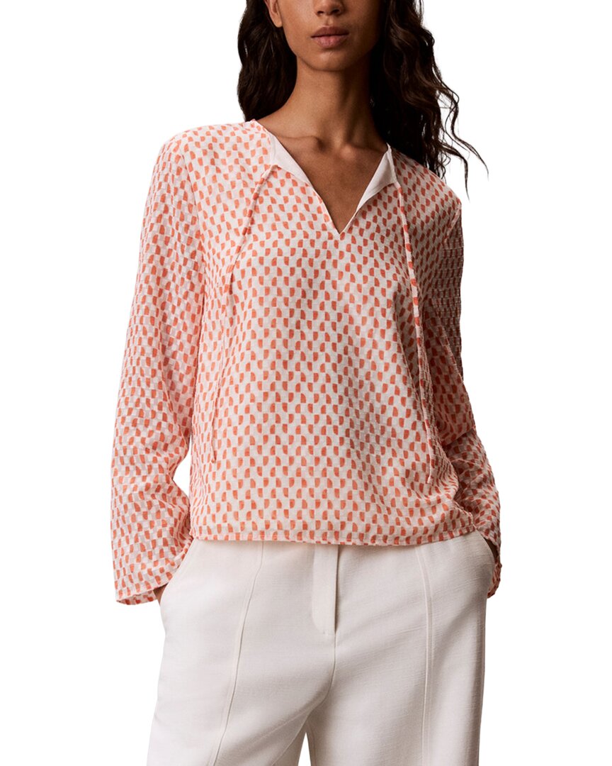 Calvin Klein Tie Neck Top