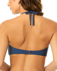 CeCe Cece Contrast Ruffle Halter Top