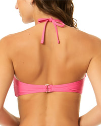 CeCe Cece Contrast Ruffle Halter Top