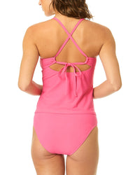 CeCe Cece Contrast Ruffle Tankini