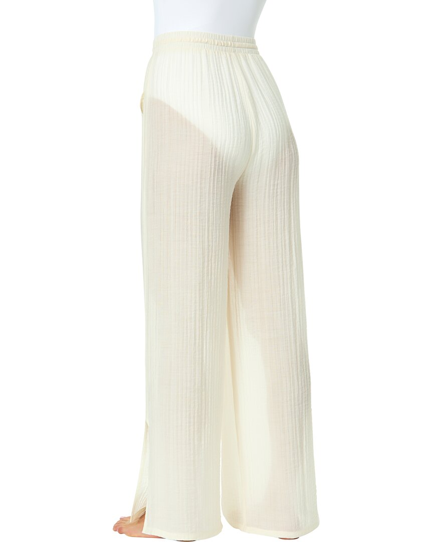CeCe Cece Linen-Blend Side Slit Pant