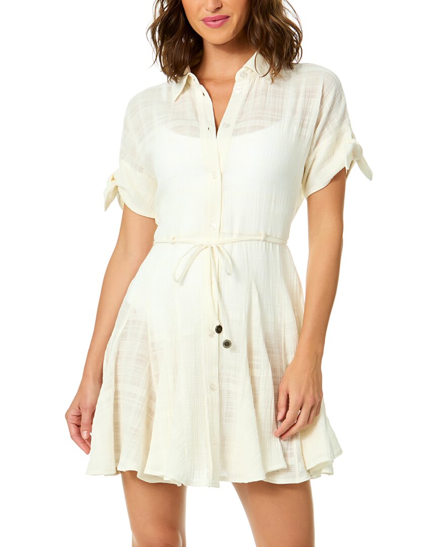 CeCe Cece Short Flare Button Up Dress
