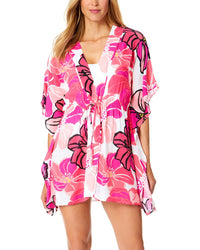 Anne Cole Anne Cole Tie Front Kaftan Cover-Up