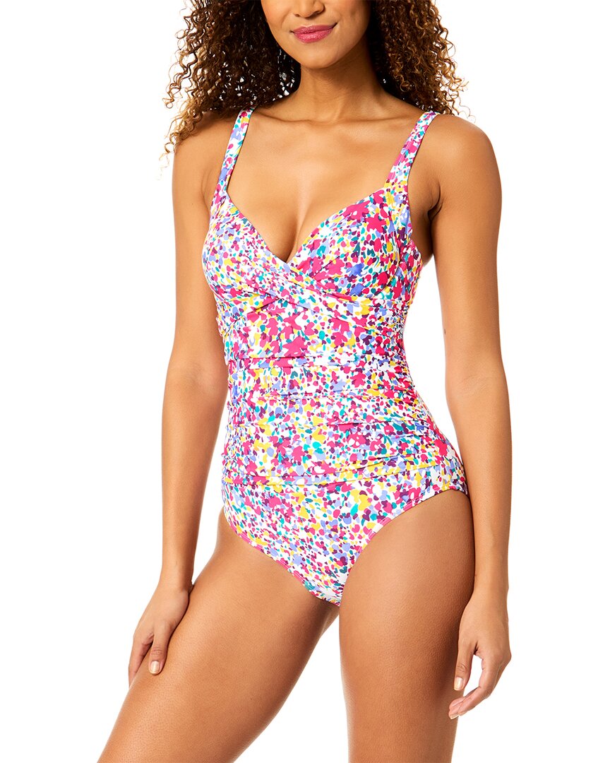 Anne Cole Anne Cole Drape Front Underwire One-Piece