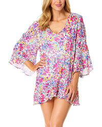 Anne Cole Anne Cole Bell Sleeve Flounce Tunic