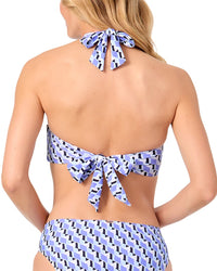 Anne Cole Tie Back Twist Front Halter Top