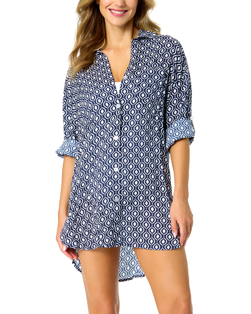 Anne Cole Anne Cole Mid Length Shirttail Button Down