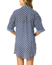 Anne Cole Anne Cole Mid Length Shirttail Button Down