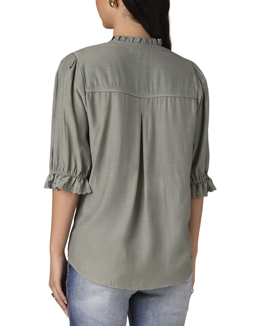WIT & WISDOM Wit & Wisdom Eyelet Woven Top