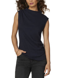 WIT & WISDOM Wit & Wisdom Sleeveless Asymmetrical Pleat Tank Top