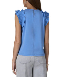 WIT & WISDOM Wit & Wisdom Mixed Media Knit Top