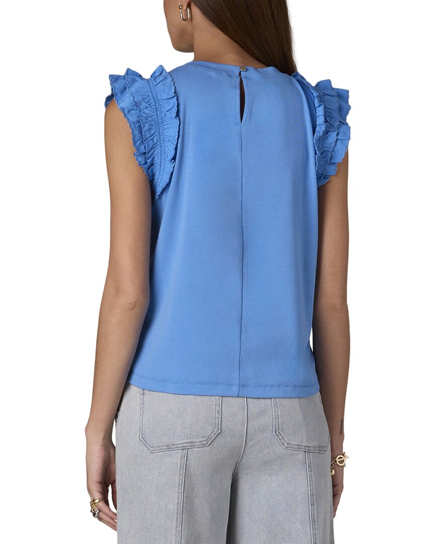 WIT & WISDOM Wit & Wisdom Mixed Media Knit Top