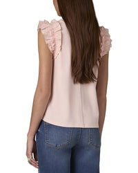WIT & WISDOM Wit & Wisdom Mixed Media Knit Top