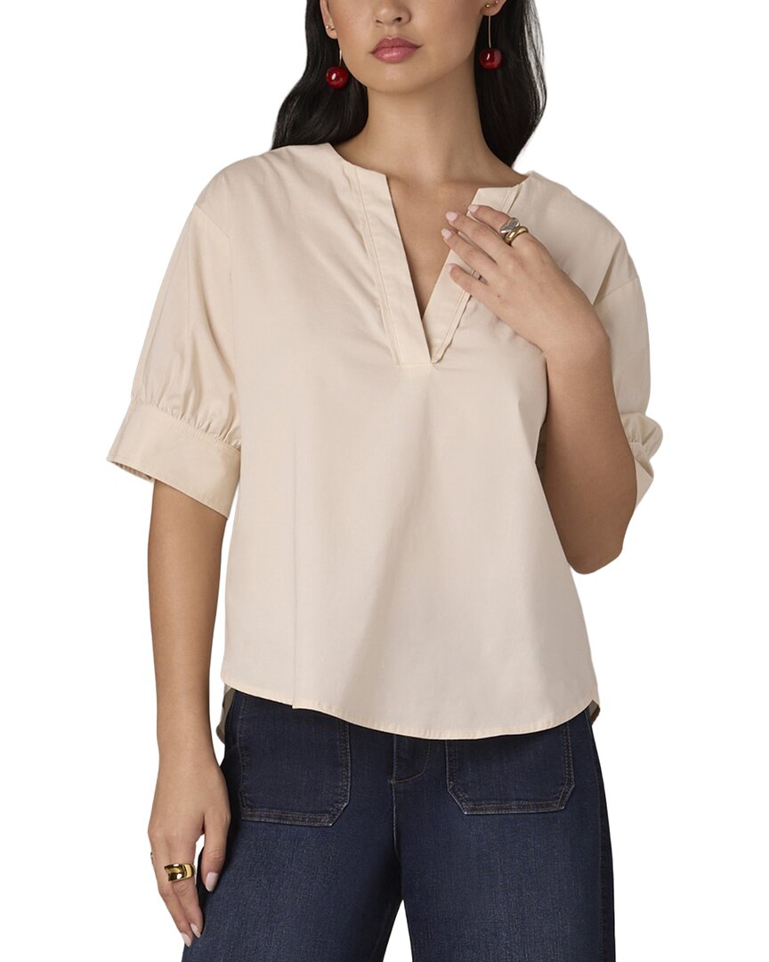 WIT & WISDOM Wit & Wisdom V-Neck Woven Top