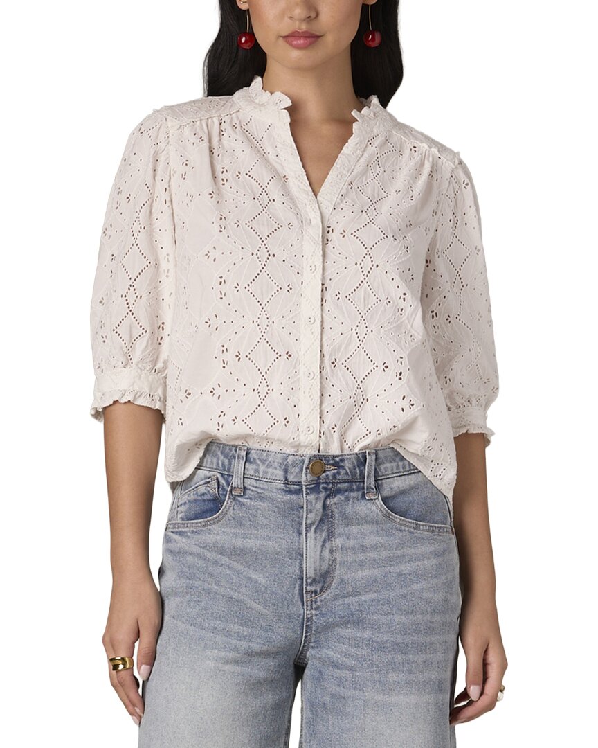WIT & WISDOM Wit & Wisdom Ruffle Woven Top