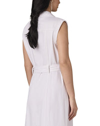 WIT & WISDOM Wit & Wisdom Petite Sleeveless Button Down Midi Dress