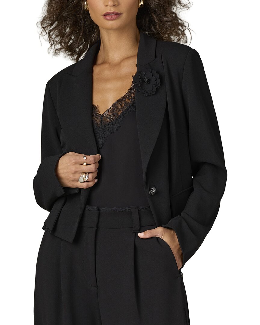 WIT & WISDOM Wit & Wisdom Crop Single Button Blazer