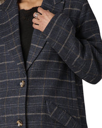 WIT & WISDOM Wit & Wisdom Longline Wool-Blend Coat