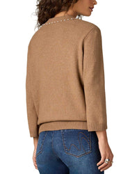 WIT & WISDOM Wit & Wisdom Pearl Trim Sweater Top