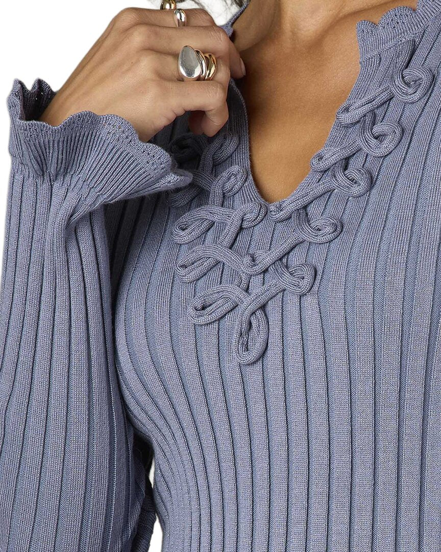 WIT & WISDOM Wit & Wisdom Soutache Knit Top