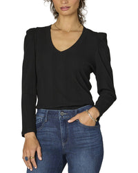 WIT & WISDOM Wit & Wisdom Puff Sleeve Knit Top