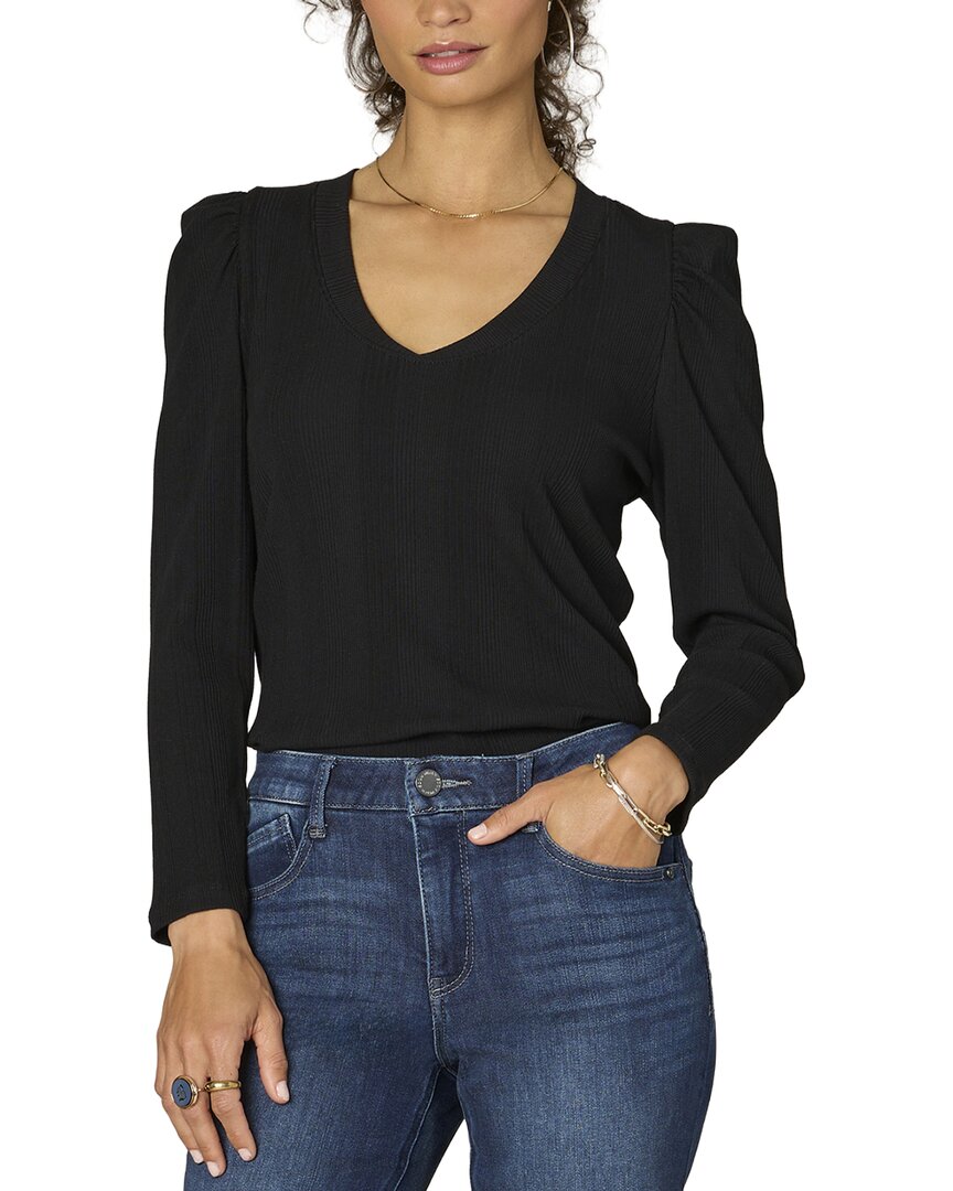 WIT & WISDOM Wit & Wisdom Puff Sleeve Knit Top