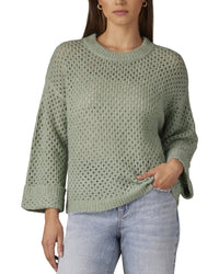 WIT & WISDOM Wit & Wisdom Open Work Sweater