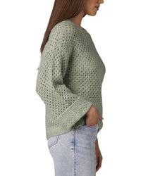 WIT & WISDOM Wit & Wisdom Open Work Sweater