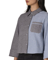 WIT & WISDOM Wit & Wisdom Two Tone Shirt Jacket