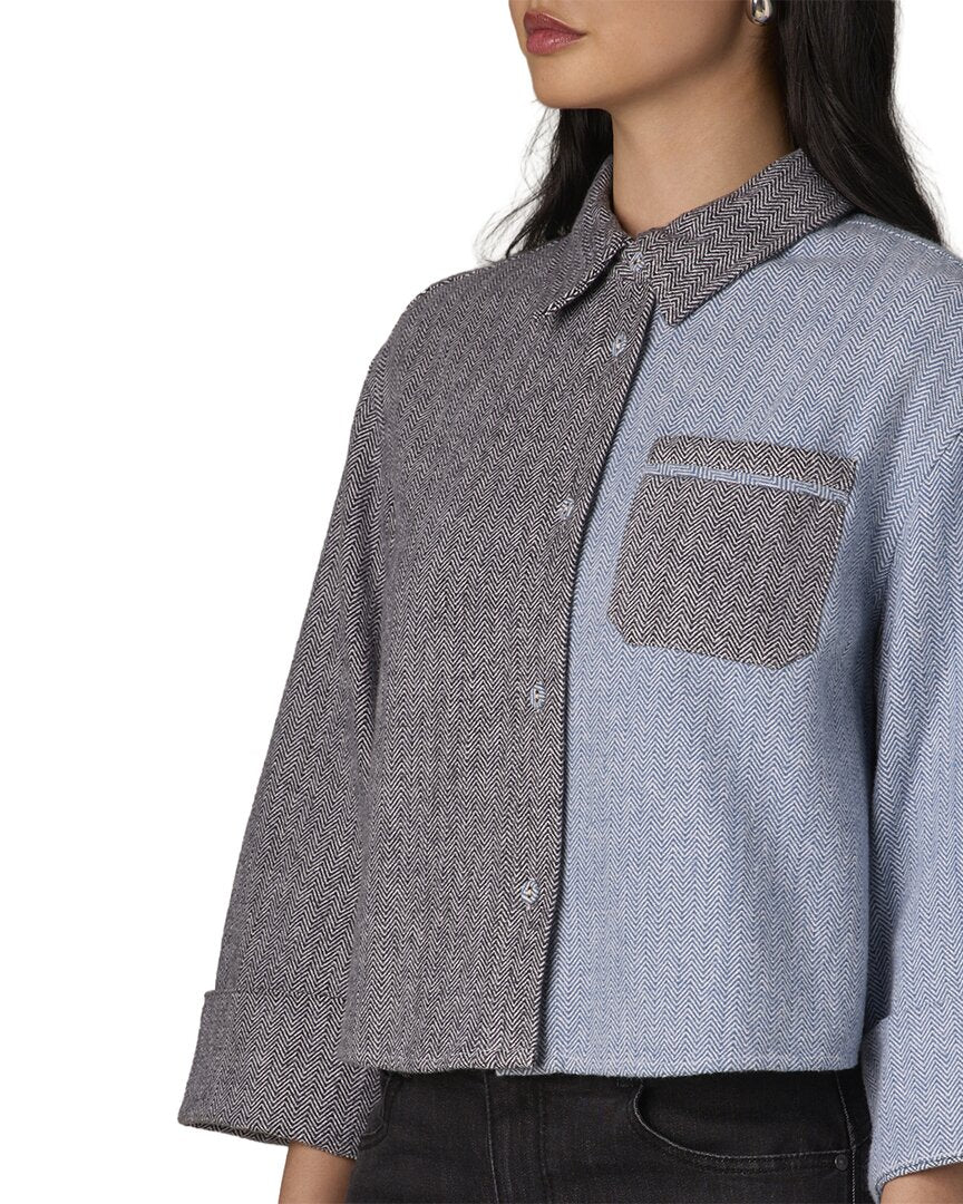 WIT & WISDOM Wit & Wisdom Two Tone Shirt Jacket