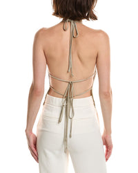 NIA Nia Emma Linen-Blend Halter Top