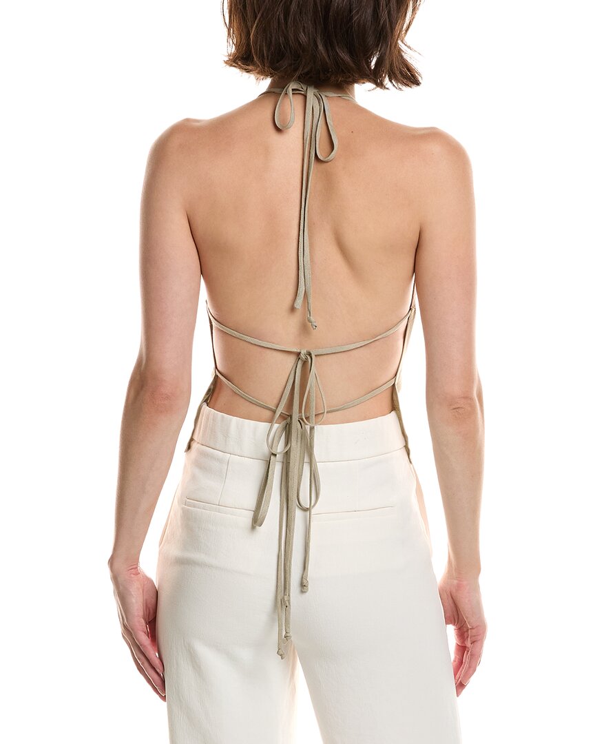 NIA Nia Emma Linen-Blend Halter Top