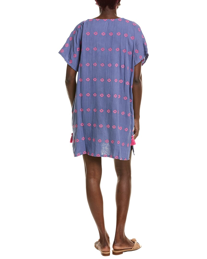caftan dress short kaftan with floral print by Nuichan. Boho Discover the elegance and comfort of our Caftan Dress Short Mer St. Barth Capucine Mini