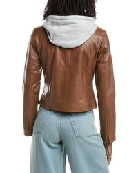 LAMARQUE Lamarque Removable Bib Leather Jacket