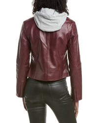 LAMARQUE Lamarque Removable Bib Leather Jacket