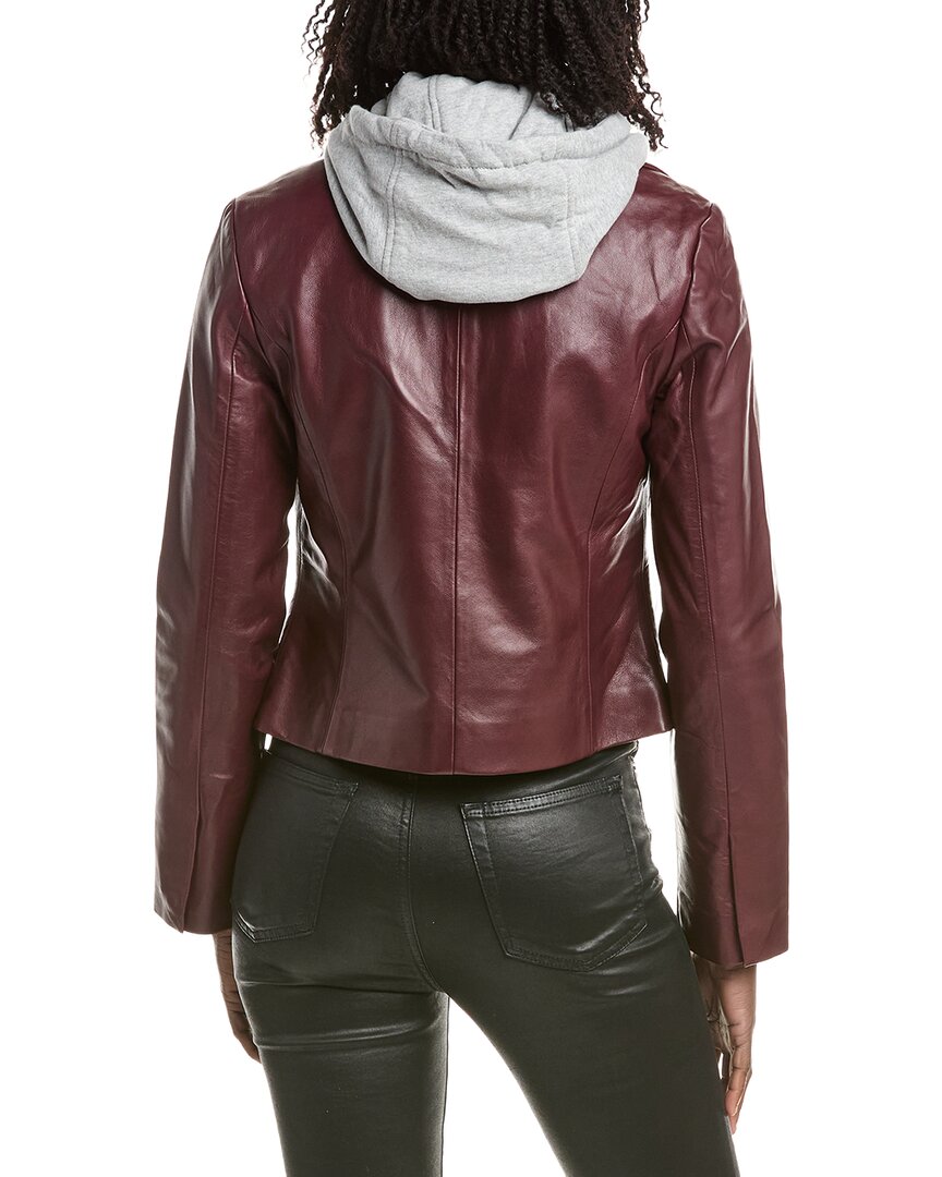LAMARQUE Lamarque Removable Bib Leather Jacket