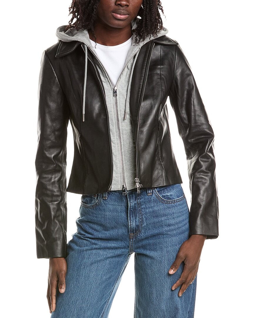 LAMARQUE Lamarque Removable Bib Leather Jacket