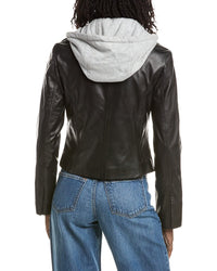 LAMARQUE Lamarque Removable Bib Leather Jacket