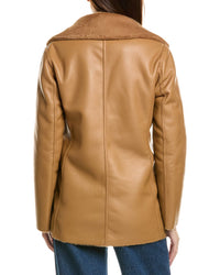LAMARQUE Lamarque Faux Shearling Reversible Coat