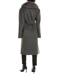 Lamarque Faux Fur Collar Coat