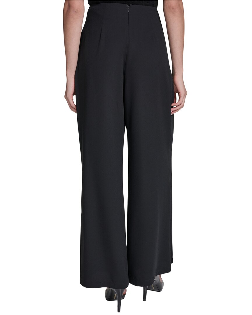Halston Wide Leg Pleated Pant