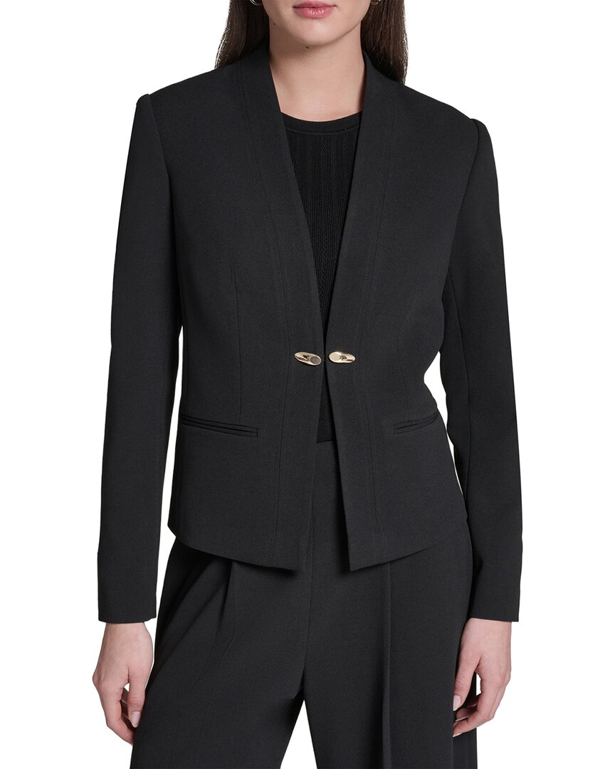 Halston Halston Collarless Blazer
