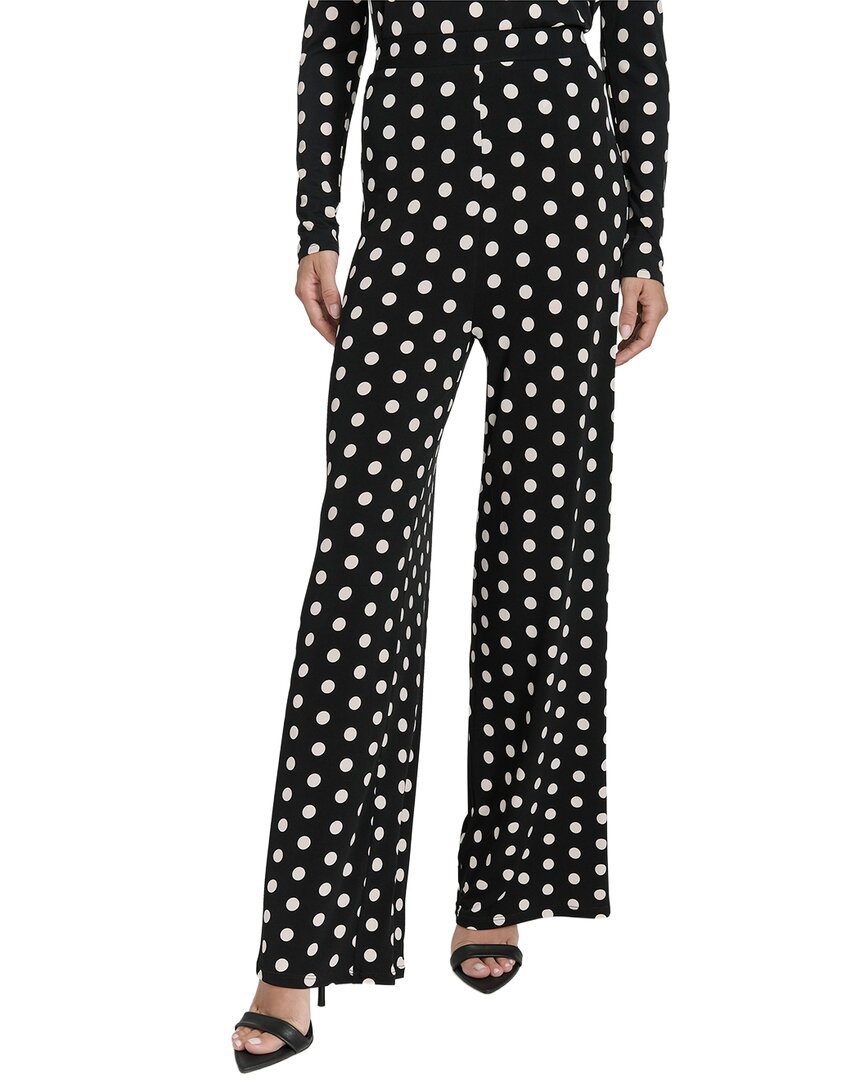 Halston Halston Polka Dot Wide Leg Pant