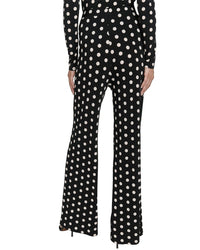 Halston Halston Polka Dot Wide Leg Pant