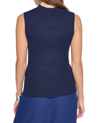 Halston Halston Sleeveless Mock Neck Sweater