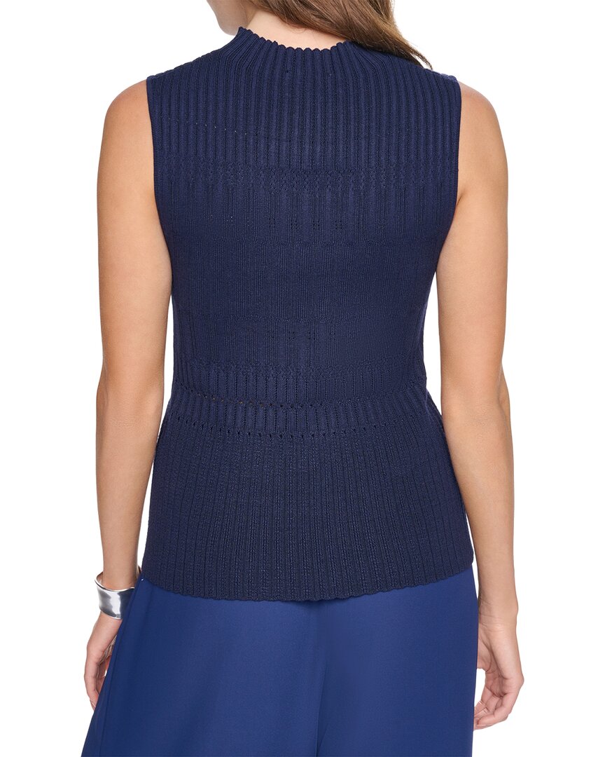 Halston Halston Sleeveless Mock Neck Sweater