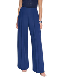 Halston Halston Wide Leg Pleated Pant